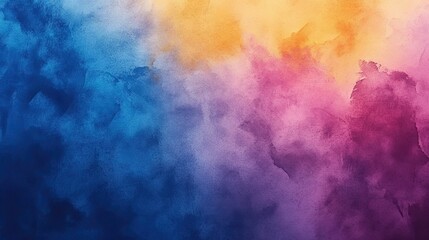 Wall Mural - Vibrant abstract watercolor background showcasing a blend of blue, purple, and orange hues.