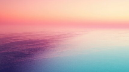 Wall Mural - A serene ocean view at dusk, blending soft pastel colors of pink, purple, and blue in a tranquil seascape.