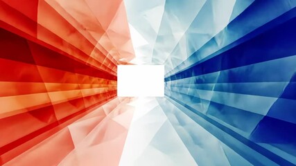 Poster - Abstract Colorful Background with Red and Blue Triangular Shapes for Modern Design Use