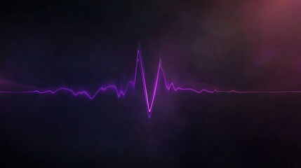 Poster - A smooth, flowing animation of heartbeat waves in various colors against a dark background, representing emotions and the essence of life