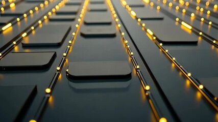 Poster - Abstract Digital Pathway with Glowing Lights and Futuristic Patterns for Technology Backgrounds