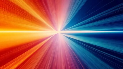Poster - Abstract Energy Burst with Blue and Orange Color Gradients