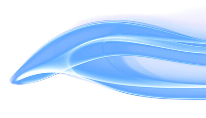 Poster - A smooth, flowing blue wave, evoking a sense of motion and elegance.