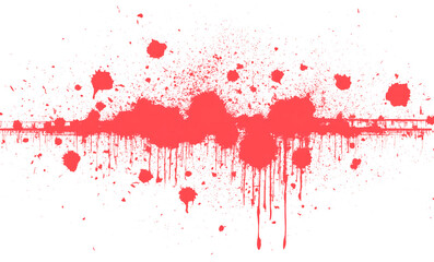 Poster - Abstract red splatter creates a bold visual impact against a transparent background