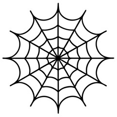 black creepy spider web net silhouette art and spider web vector illustration. spiderweb elements ic
