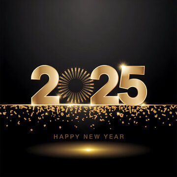 Happy New 2025 Year Cover of business diary for 2025 new year  Typography text 2025 font