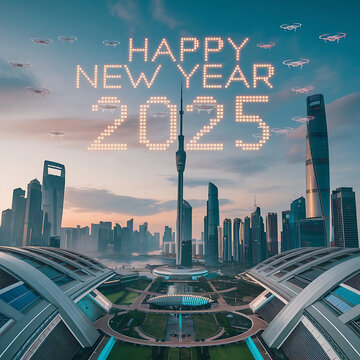 Happy New 2025 Year Cover of business diary for 2025 new year  Typography text 2025 font