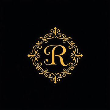 R logo design Digital,R logo pirmeam designe ai gnarater.