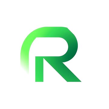 R logo design Digital,R logo pirmeam designe ai gnarater.