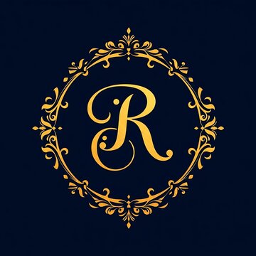 R logo design Digital,R logo pirmeam designe ai gnarater.