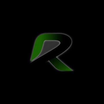 R logo design Digital,R logo pirmeam designe ai gnarater.