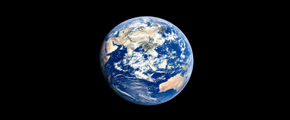 Wall Mural - Earth floating in space. Stunning cosmic view.