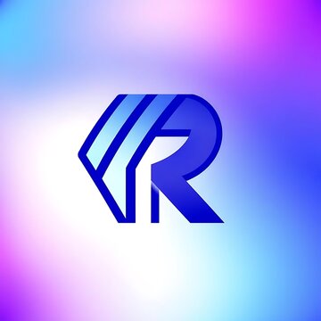 R logo design Digital,R logo pirmeam designe ai gnarater.