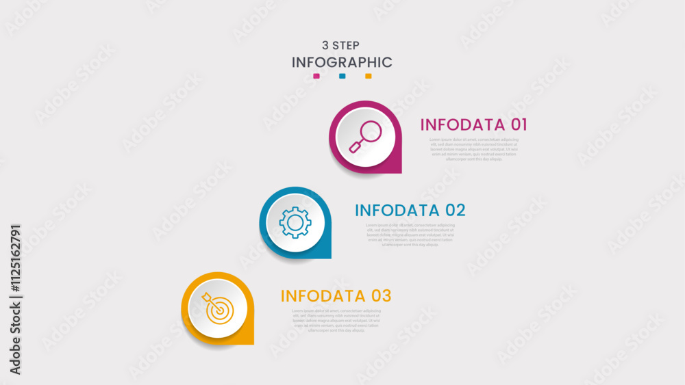 Data Visualization Process Workflow Basic Business data visualization. Process chart. Abstract elements of a ...