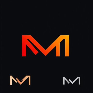 M logo template design,M logo designe ai gnarator.