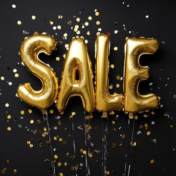 Golden Foil Balloons Spelling 