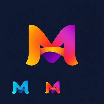 M logo template design,M logo designe ai gnarator.