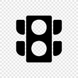 © Leo Kavalli - Traffic light simple icon. Flat design. Transparent grid
