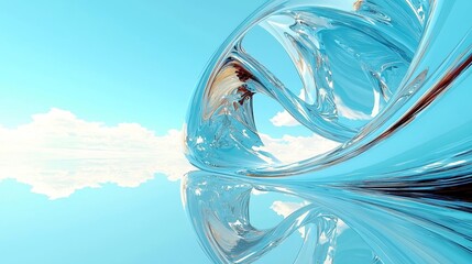 Poster - Deep azure waves, swirling patterns of vibrant blue tones, evoking a sense of tranquility and depth, perfect for digital art, design projects, or calming presentations.