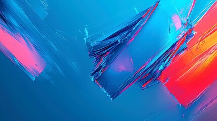 Poster - Vibrant Azure Canvas, an immersive blend of deep and light blue shades, creating a fluid, ethereal atmosphere that evokes tranquility and artistic inspiration.