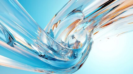 Poster - Vibrant Blue Waves, an immersive backdrop of swirling blue hues, evoking tranquility and creativity, perfect for digital art, presentations, or modern design projects.