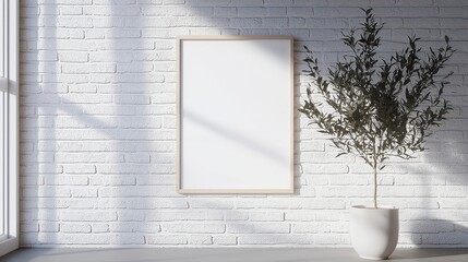 Poster - Urban poster art displayed on a textured brick wall, vibrant colors and bold graphics creating an eye-catching focal point in a contemporary setting.