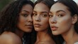 © Rahila - Diverse group of beautiful young women with different natural glowing skin tones