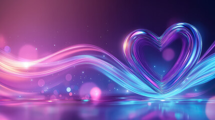 Poster - Waves of sound create a captivating visual representation of emotional love, with swirling colors enhancing the feeling