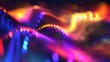 © Murda - Vibrant, colorful, wavy, textured, light pattern.