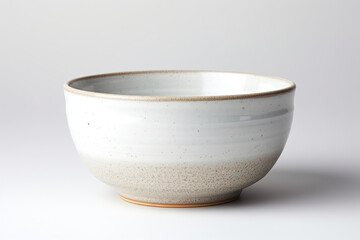 ceramic white bowl isolated on clear white background