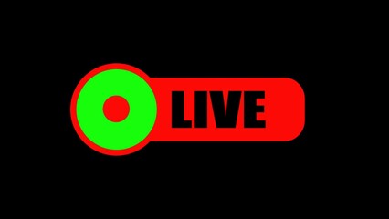 Poster - Live streaming button icon symbolizing real time broadcast and interactive content.