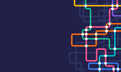 Poster - circuit connect lines and dots. network technology and connection concept. decentralized network nod
