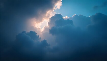 Wall Mural - blue sky with clouds