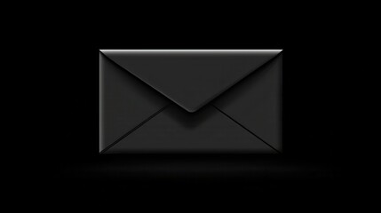 Poster - Modern Black Envelope Icon Symbolizing Communication and Message Delivery Concept