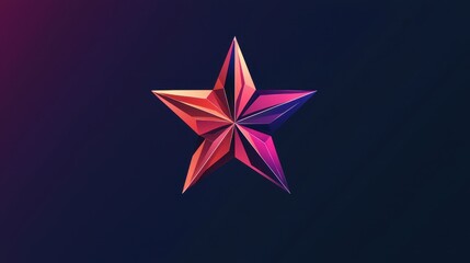 Fototapete - Modern Dynamic Star Icon with Clear Outline for Creative Projects and Designs
