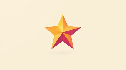 Poster - Simple Minimalist Star Icon Design in Warm Colors for Modern Creative Projects