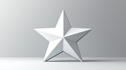 Poster - Sleek Minimalist Star Icon on White Background for Modern Design and Decoration Purposes