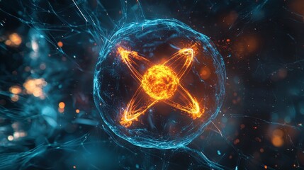 Aufkleber - Nuclear energy investment insights analyzing global market trends and stock growth in a high-tech era
