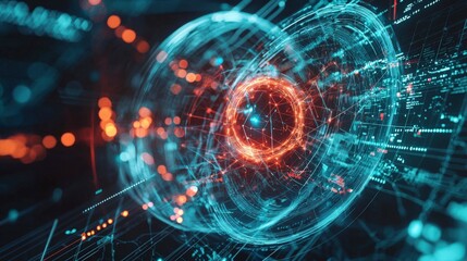 Poster - Nuclear energy stock market dynamics virtual environment analysis high-resolution digital art futuristic perspective