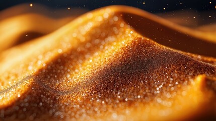 Poster - Shimmering Golden Sands Glimmering Under Soft Light