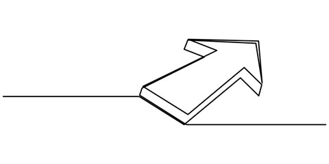 Aufkleber - continuous line drawing of horizontal double arrow symbol. abstract line art illustration, arrow pointing, Arrow Symbol Continuous Line Icon, One line drawing of arrows Left and right linear arrows. 