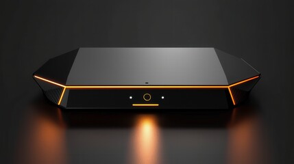 Poster - Led-lit high-speed wifi router modern home office technology showcase for optimal connectivity in dark environments