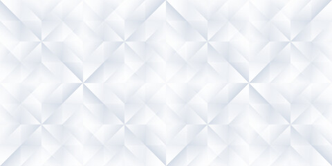 Poster - Triangle glossy glass crystal seamless pattern. geometric gradient white bright abstract background