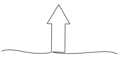 Aufkleber - continuous line drawing of horizontal double arrow symbol. abstract line art illustration, arrow pointing, Arrow Symbol Continuous Line Icon, One line drawing of arrows Left and right linear arrows. 