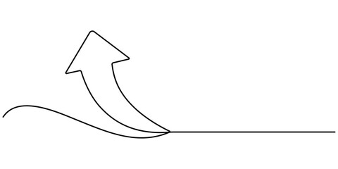 Aufkleber - continuous line drawing of horizontal double arrow symbol. abstract line art illustration, arrow pointing, Arrow Symbol Continuous Line Icon, One line drawing of arrows Left and right linear arrows. 