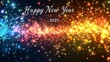 © Albert - A happy new year background with colorful lights and stars