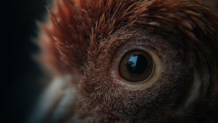 Poster -  A close up of a brown bird's eye