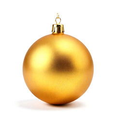 Poster - Gold Christmas ball isolated on transparent background