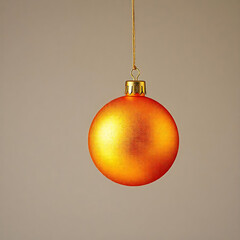 Poster - Gold Christmas ball isolated on transparent background
