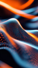Poster - dynamic patterns and colors illustrate ai parametric love curves, creating a mesmerizing abstract de